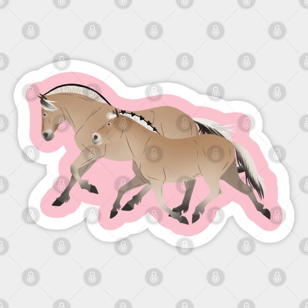 Fjord Horses - Equine Rampaige Sticker by Equine Rampaige